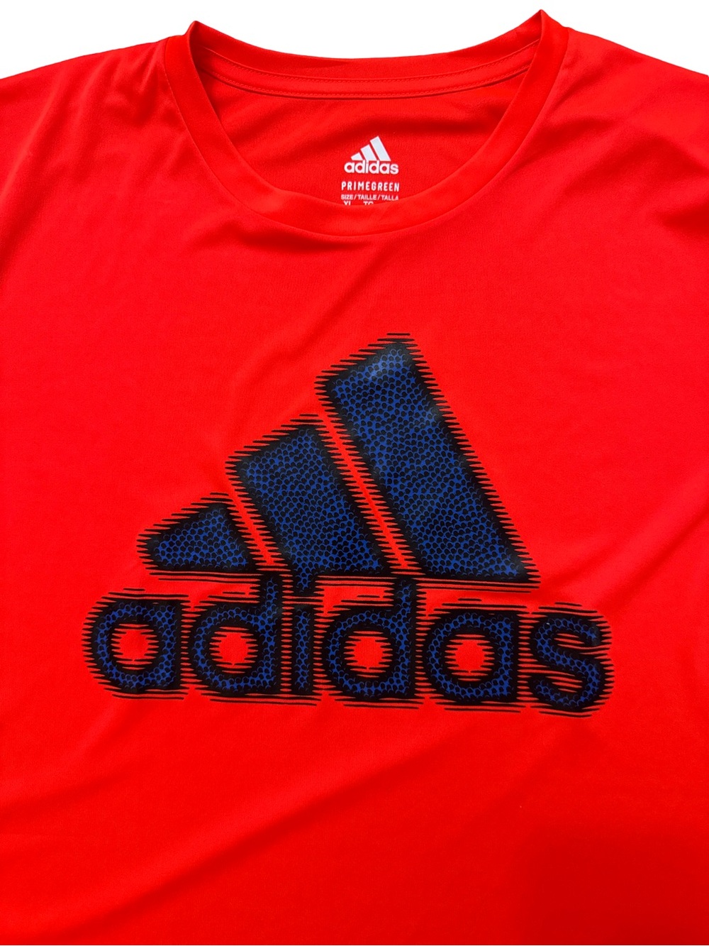 Adidas Prime Green Neon Orange Youth Boys T-Shirt Size XL 18-20 Stretch